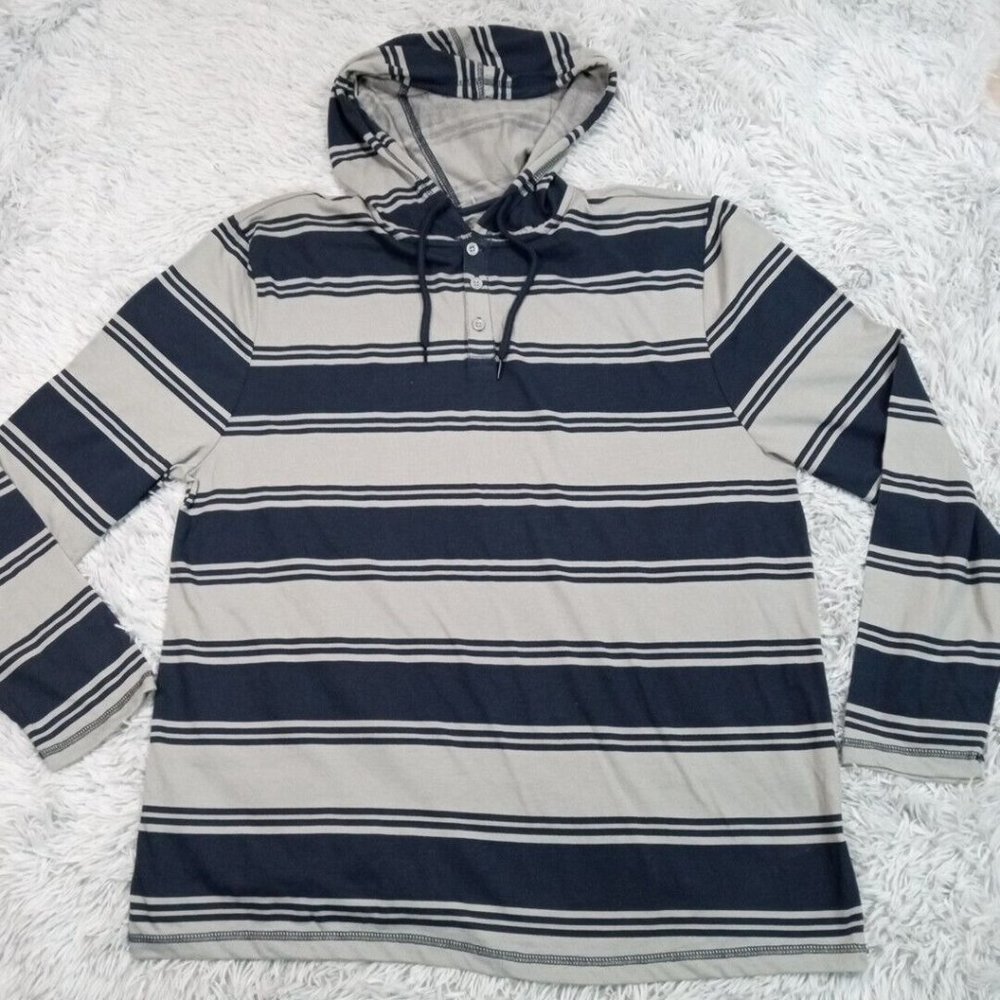 Field & Forest Mens Sweatshirt Hoodie Blue Large Lightweight Activewear Outdoors